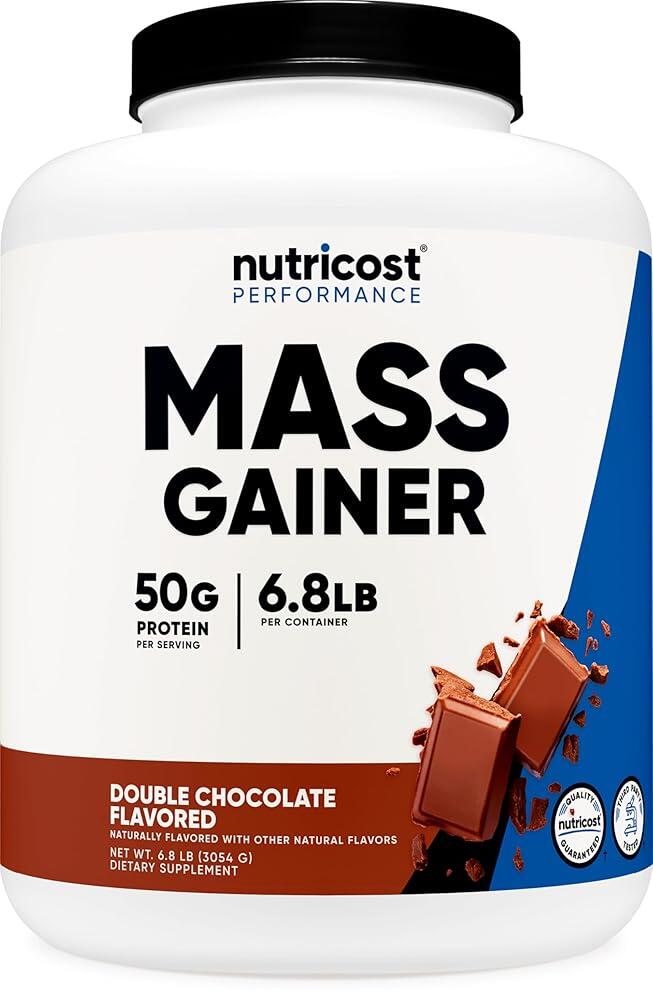 Nutricost Mass Gainer 더블 초콜릿 맛, 3kg(6.6파운드), 1회 제공량당 단백질 50g - GMO 프리 및 글루텐 프리, 3.054kg, 1개 65,900원