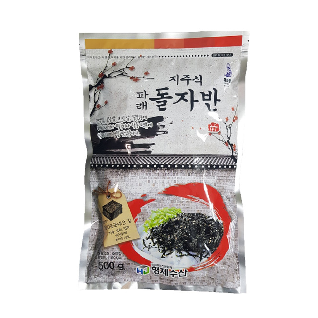 형제만호돌김 지주식 파래돌자반, 대용량 자반, 500g, 1개 13,800원