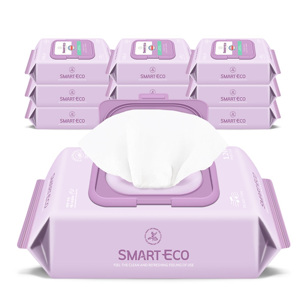 스마트에코 비바체플러스 대용량 캡형 아기물티슈 120매, 10개 24,000원