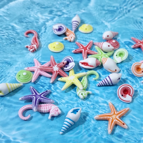 첨가 데코물 - 해변모형 큰사이즈 (약 50g) , 젤캔들 꾸미기 diy 재료, 1개 2,000원