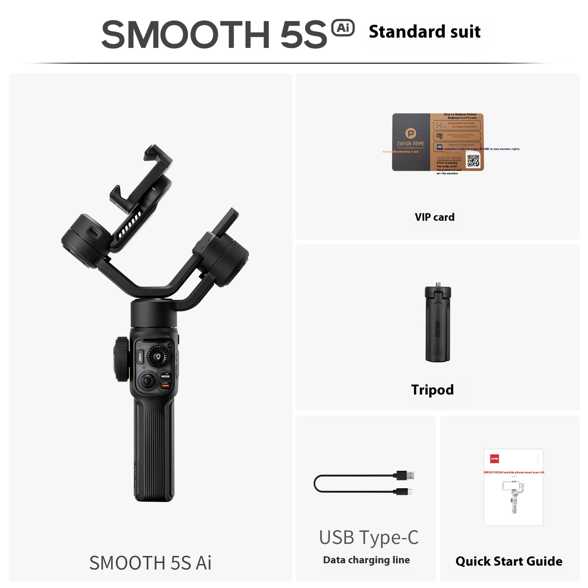 무료배송 품질보증 ZHIYUN 공식 SMOOTH 5S AI 추적 핸드 헬드 안정기 iPhone 15 Pro Max Xiaomi 용 3 축 스 271,900원