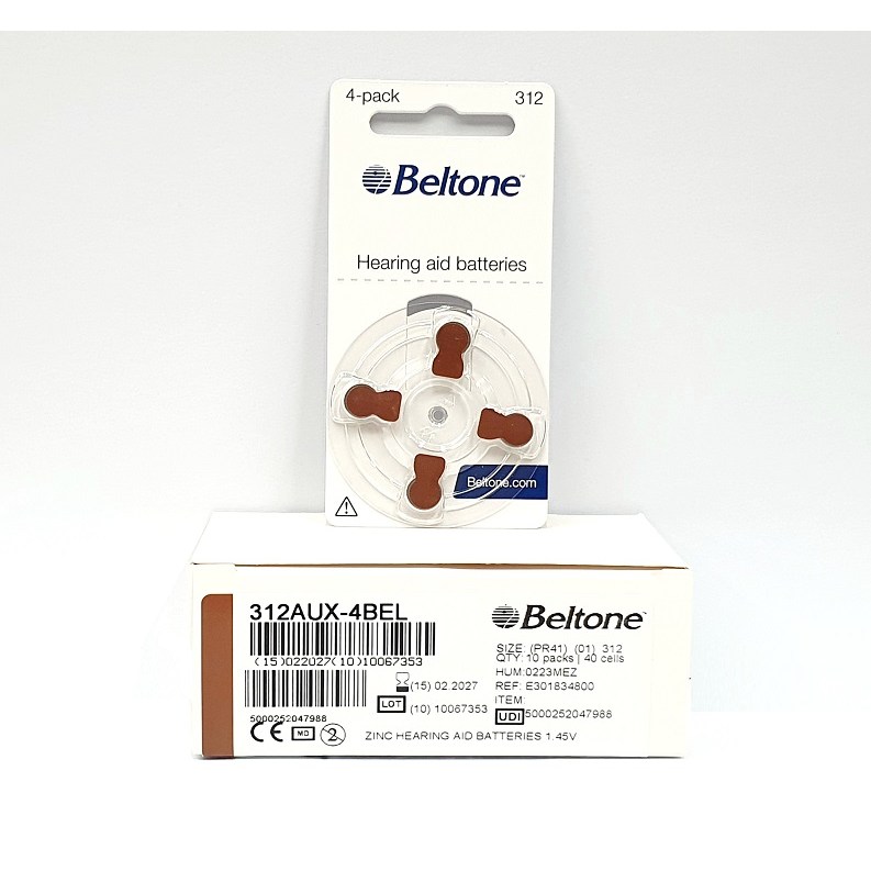벨톤 보청기배터리 건전지 312 번 1박스 40개(알) 갈색/귓속형/오픈형 10,050원