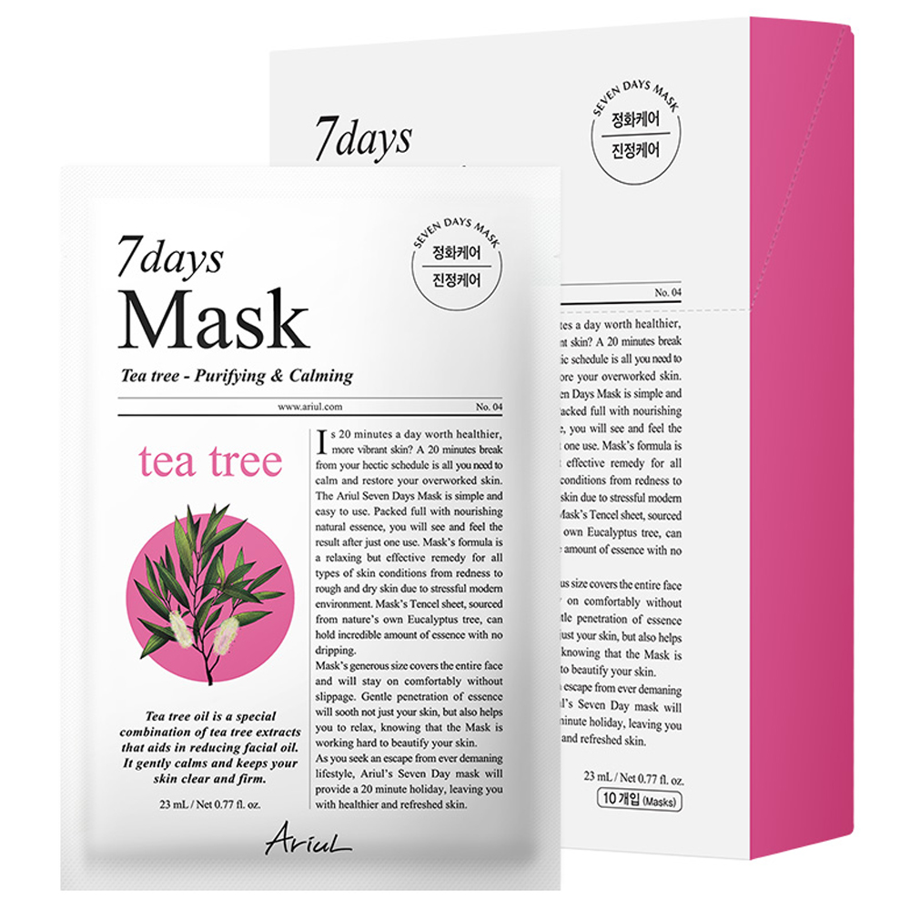 아리얼 세븐데이즈 티트리 M 마스크팩 230ml, 10개입, 1개 11,250원
