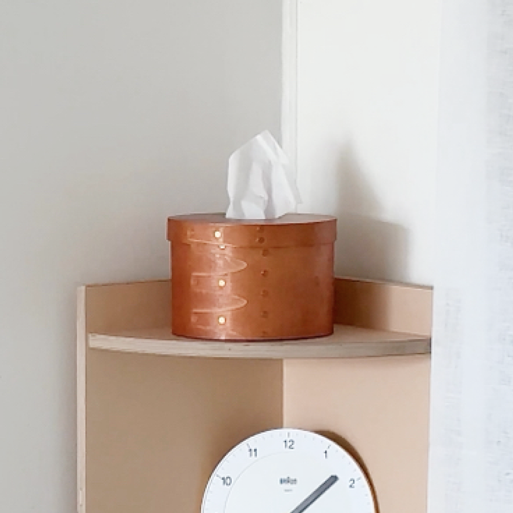 도르리 셰이커 박스 티슈 케이스 원목 우드 휴지 케이스 휴지박스 수납 정리, 원형 내추럴, 1개 20,900원