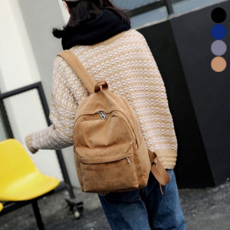 수납력 코듀로이 골덴 백팩 좋은 여자 무지 가방 배낭 25,500원