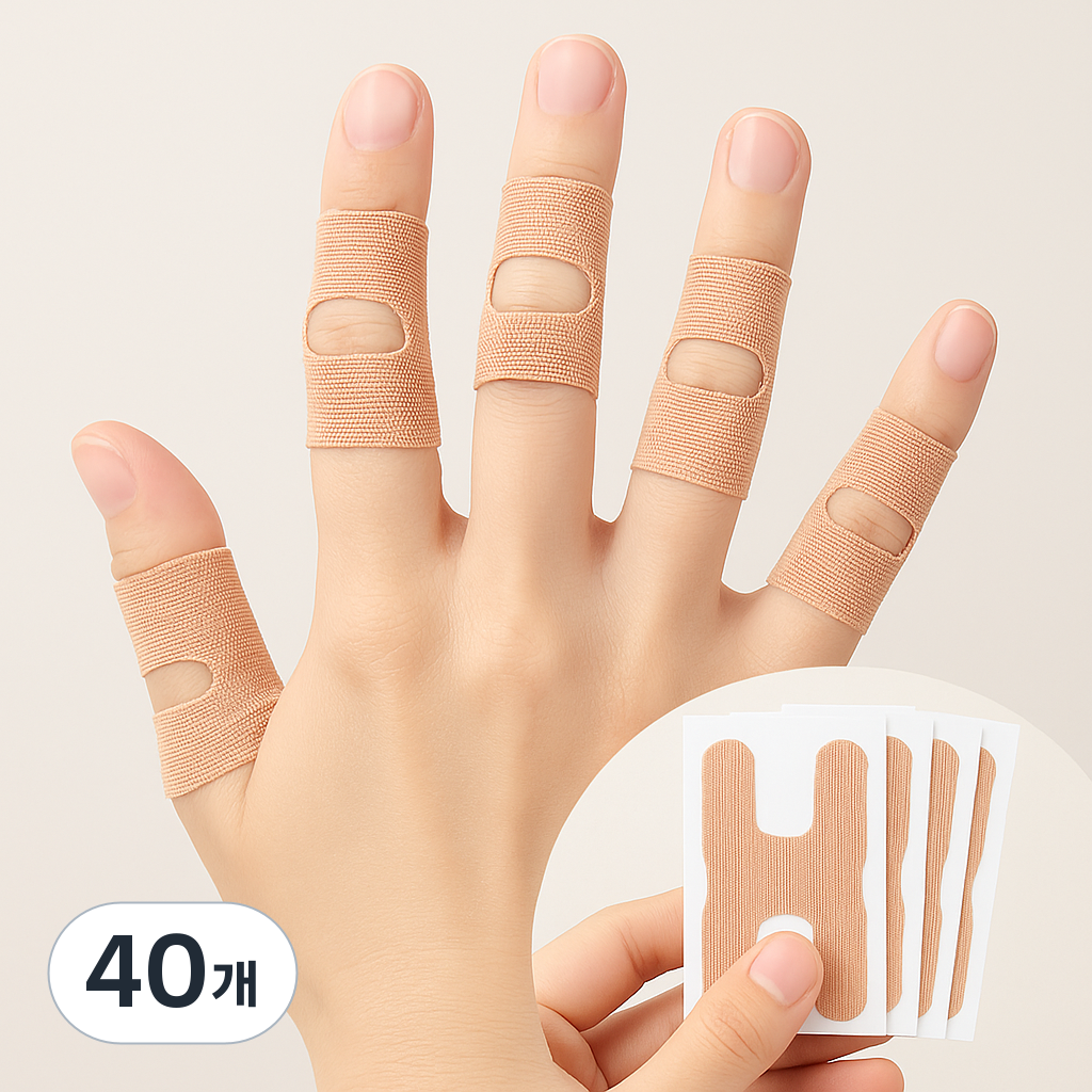 월드판다 손가락 마디 보호 인대 관절 테이핑 압박 탄력 스포츠 깁스, 스킨, 40개 18,000원