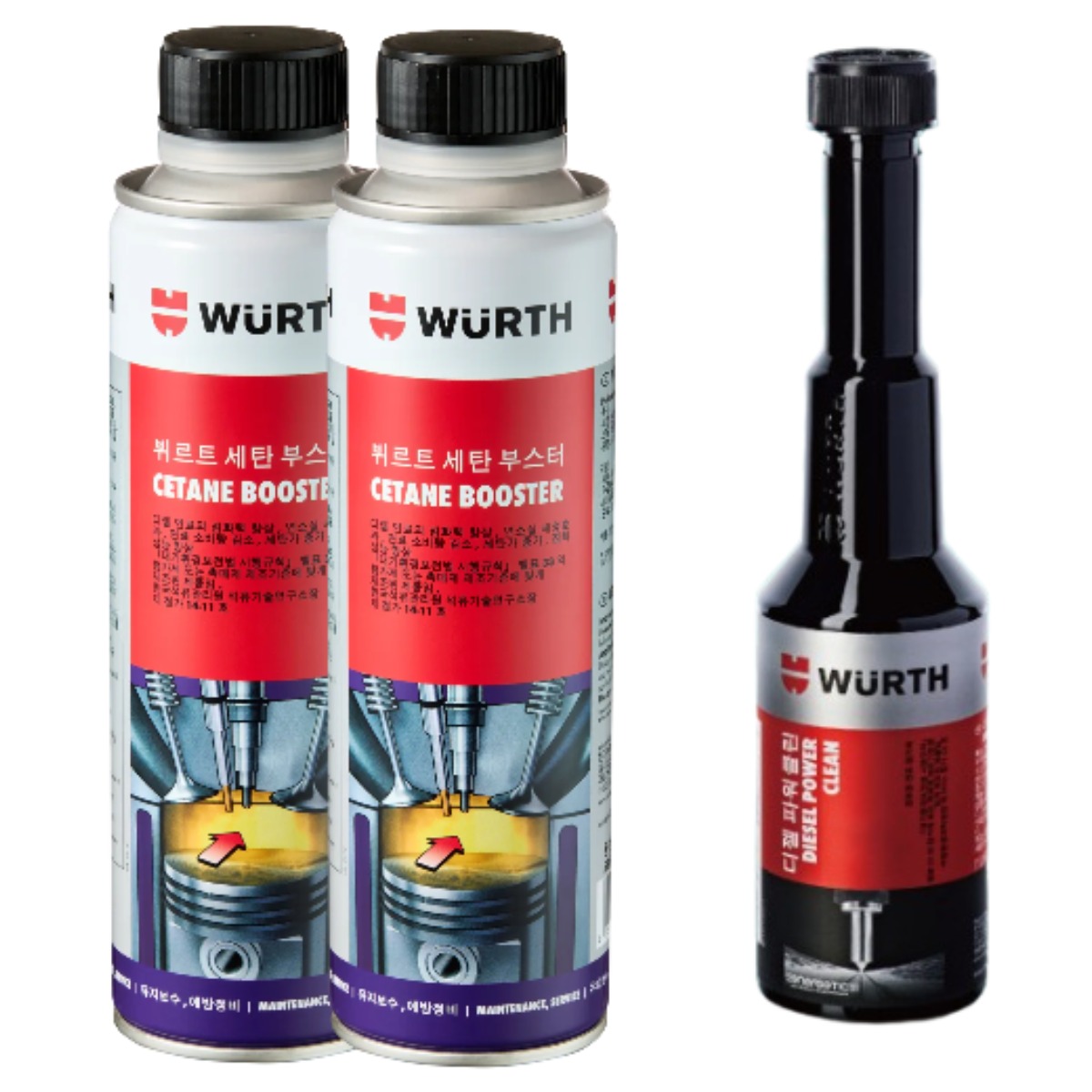 (이벤트)2+1뷔르트 인젝터 클리너 인젝션 디젤 세탄부스터300ml 2개+디젤파워클린1개, 1개 34,500원