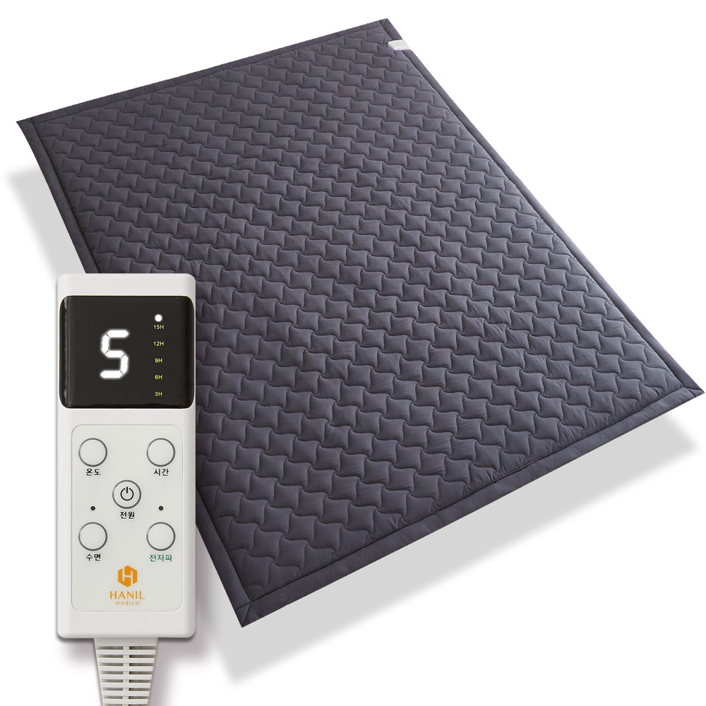 전자파없는 탄소매트 워셔블 침대 전기매트 싱글 더블, 2인용 퀸(150X200cm), 챠콜네이비+바람개비 132,230원
