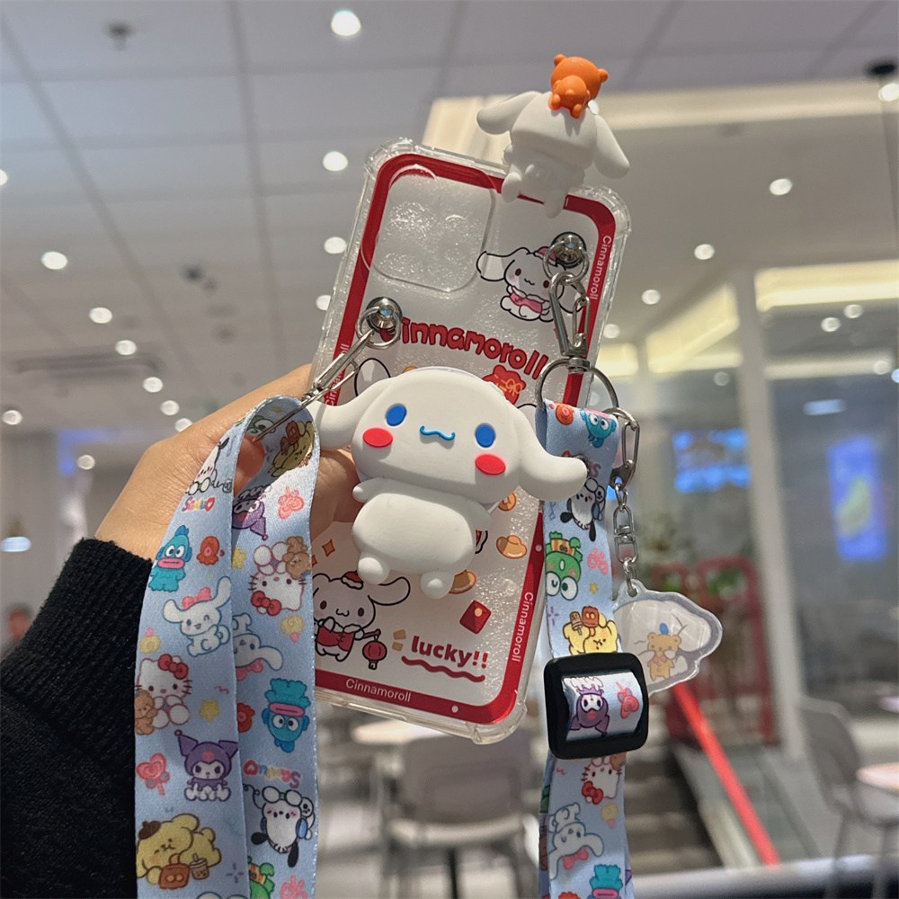 갤럭시X커버5 귀여운 시나모롤 캐릭터 피규어 목걸이 스트랩 거치대 케이스 13,500원