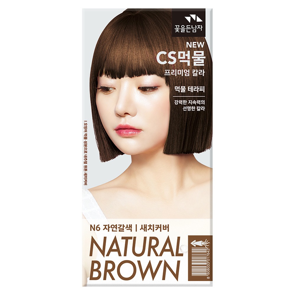 꽃을든남자 CS 먹물 칼라 새치커버용 염모제, N6 자연갈색, 1개 5,200원