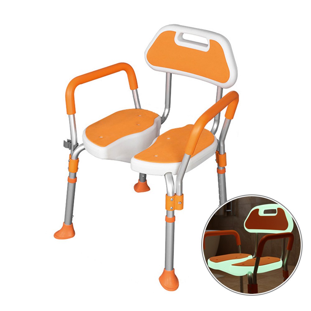 아띠꼴로 노인 임산부 환자용 이동식 샤워 욕실 목욕 의자, 오렌지, 1개 87,000원