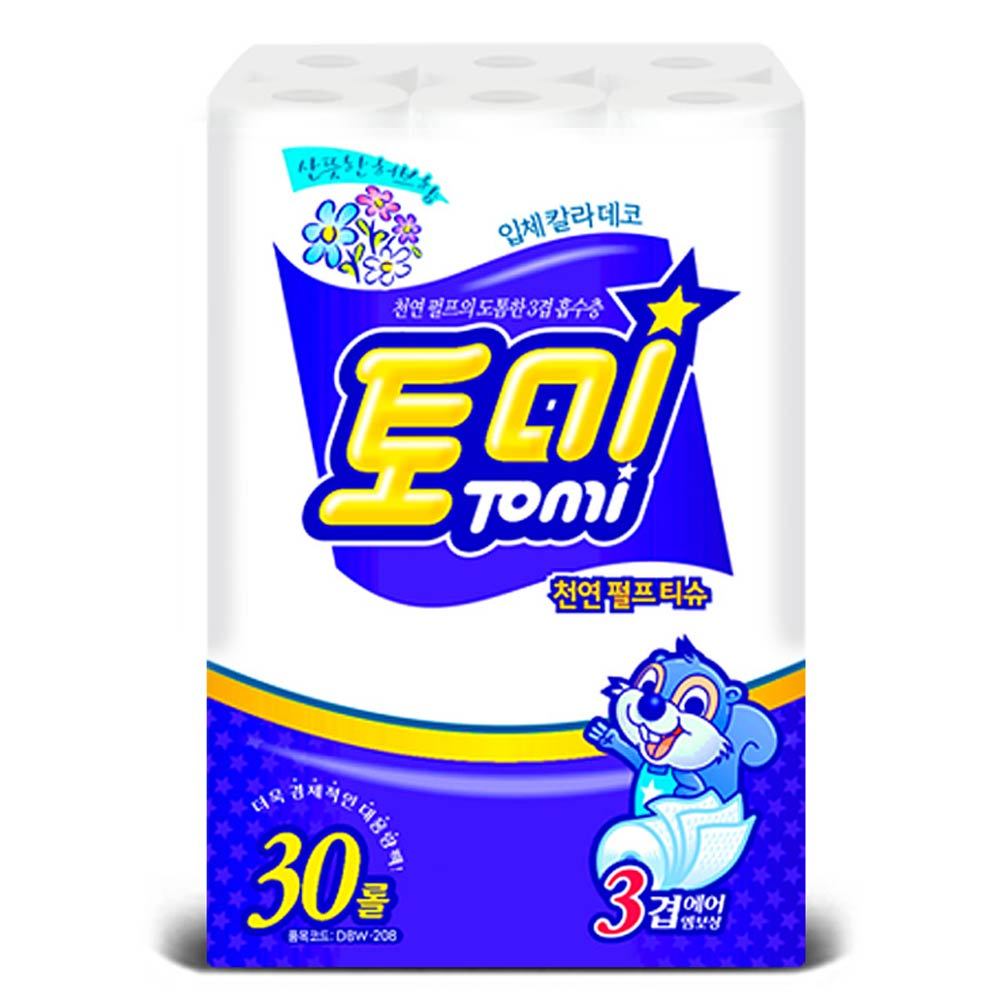 동방제지 토미 3겹데코 롤화장지 30m, 30롤, 1개 20,200원