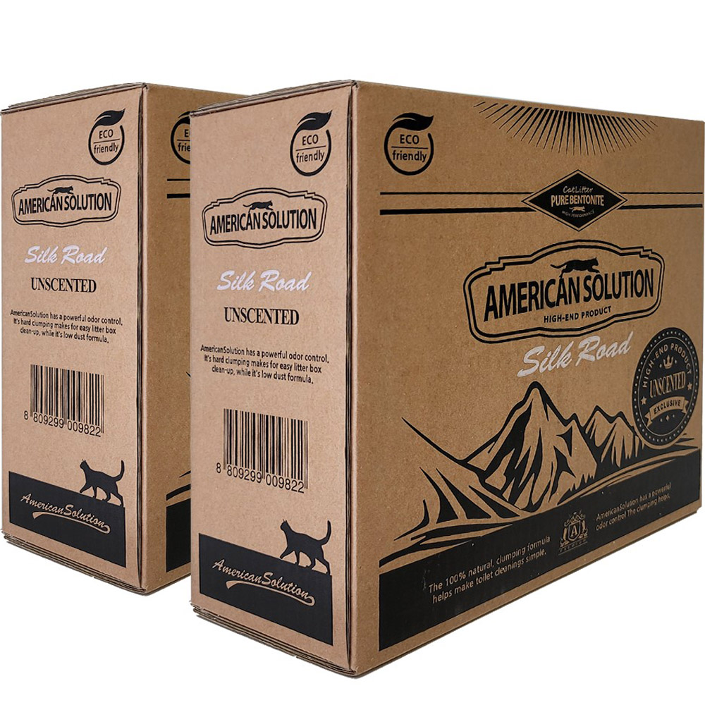 아메리칸솔루션 실크로드 언씬티드 고양이모래, 9kg, 2개, 무향 59,900원