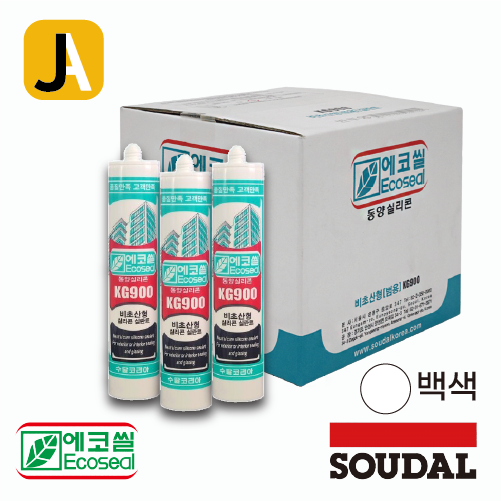 수달 동양실리콘 KG900 실리콘 백색 박스 25개입 에코씰 비초산 실란트, 25개 48,000원