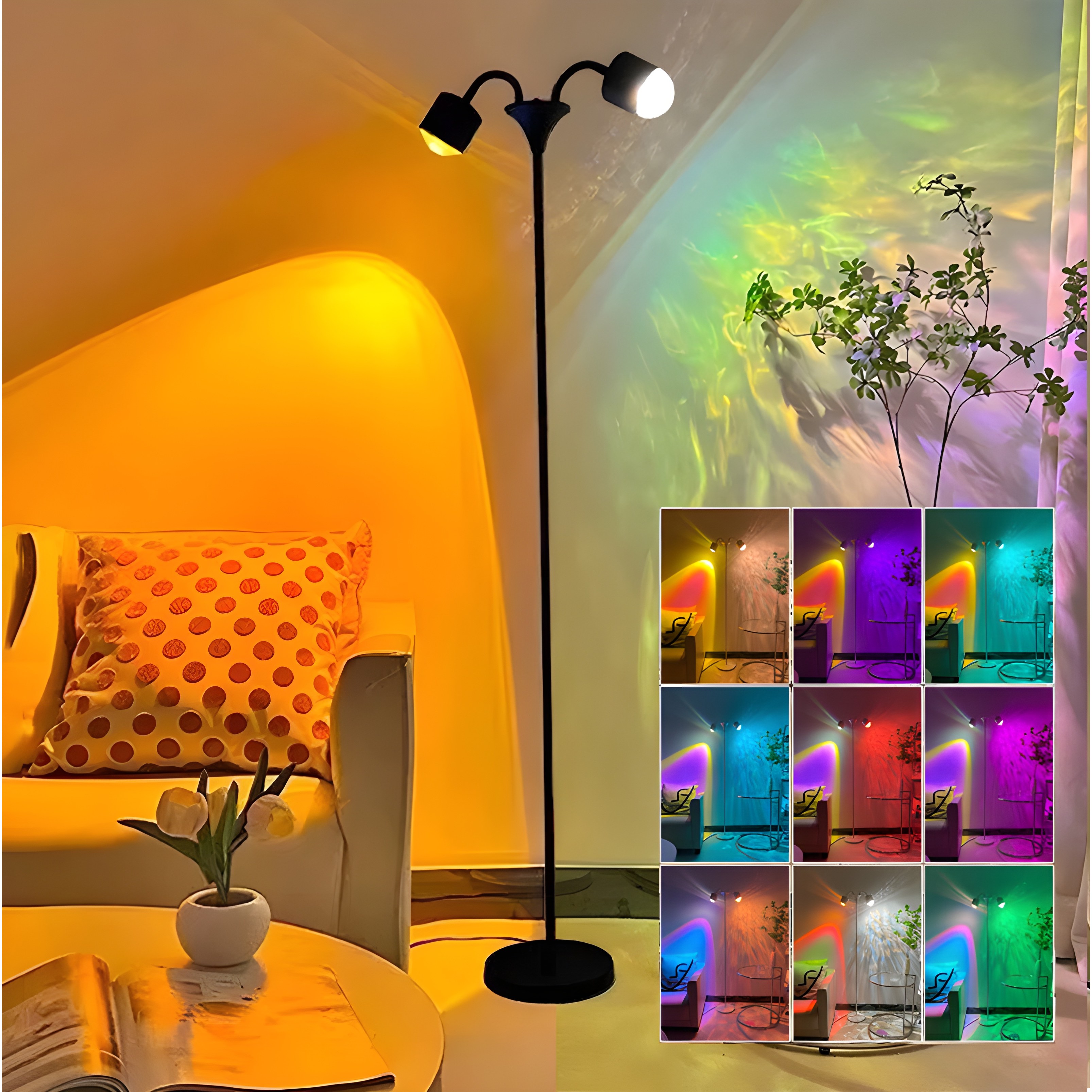 호밍사이 로맨틱 무드등 크리스마스 장식등 오로라 무드등 침실 수면등 다이나믹 회전 물결 인테리어스탠드 플로어램프 거실 배경등 28,640원