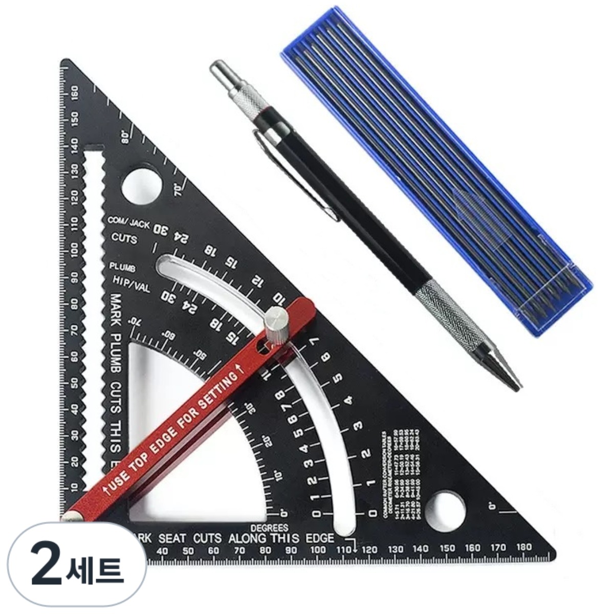 공구PXJ 다용도 알루미늄 합금 삼각자 홀더펜 세트, 2세트 45,710원