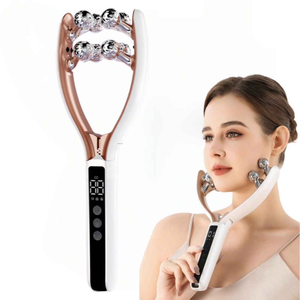 소프토리 얼굴마사지기 EMS 미세전류 9단조절 RF 고주파 3단조절 led광케어 진동롤러 6모드, 로즈골드, 단일상품 23,800원