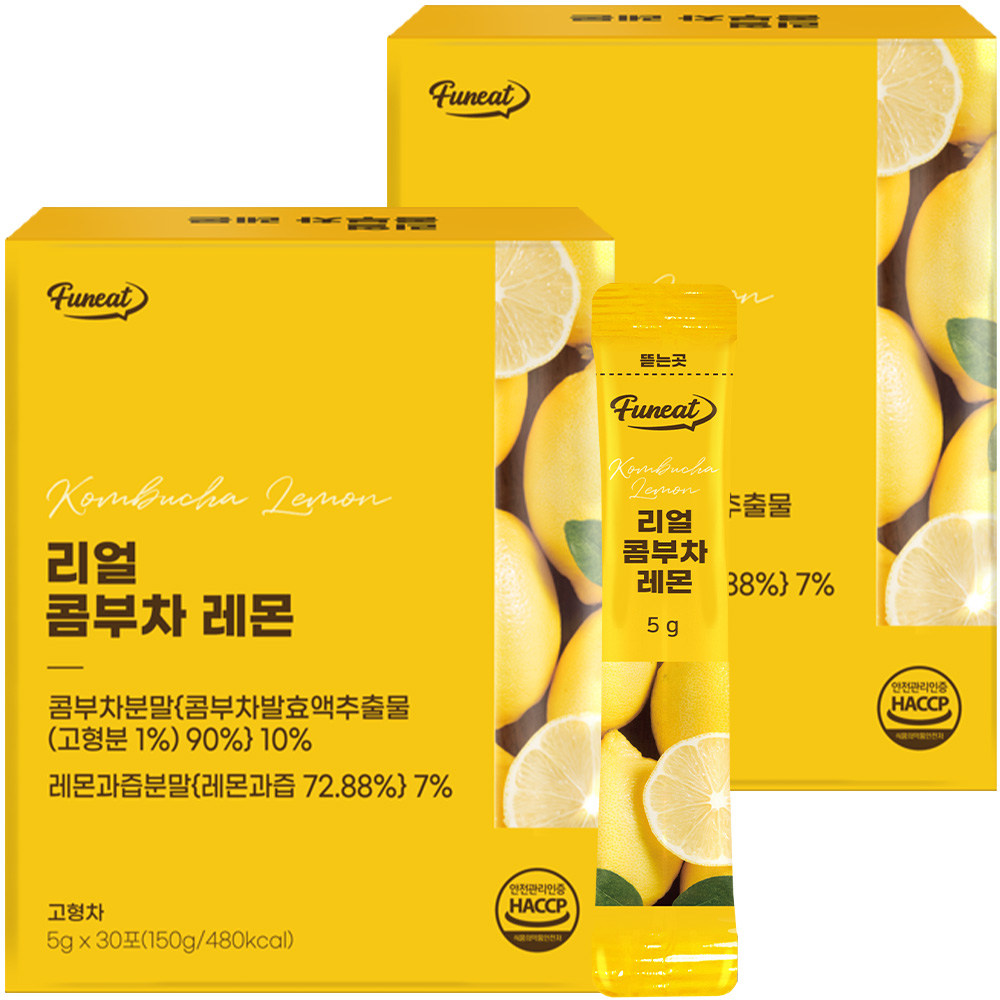 퍼니트 리얼 콤부차 레몬, 5g, 30개입, 2개 19,480원