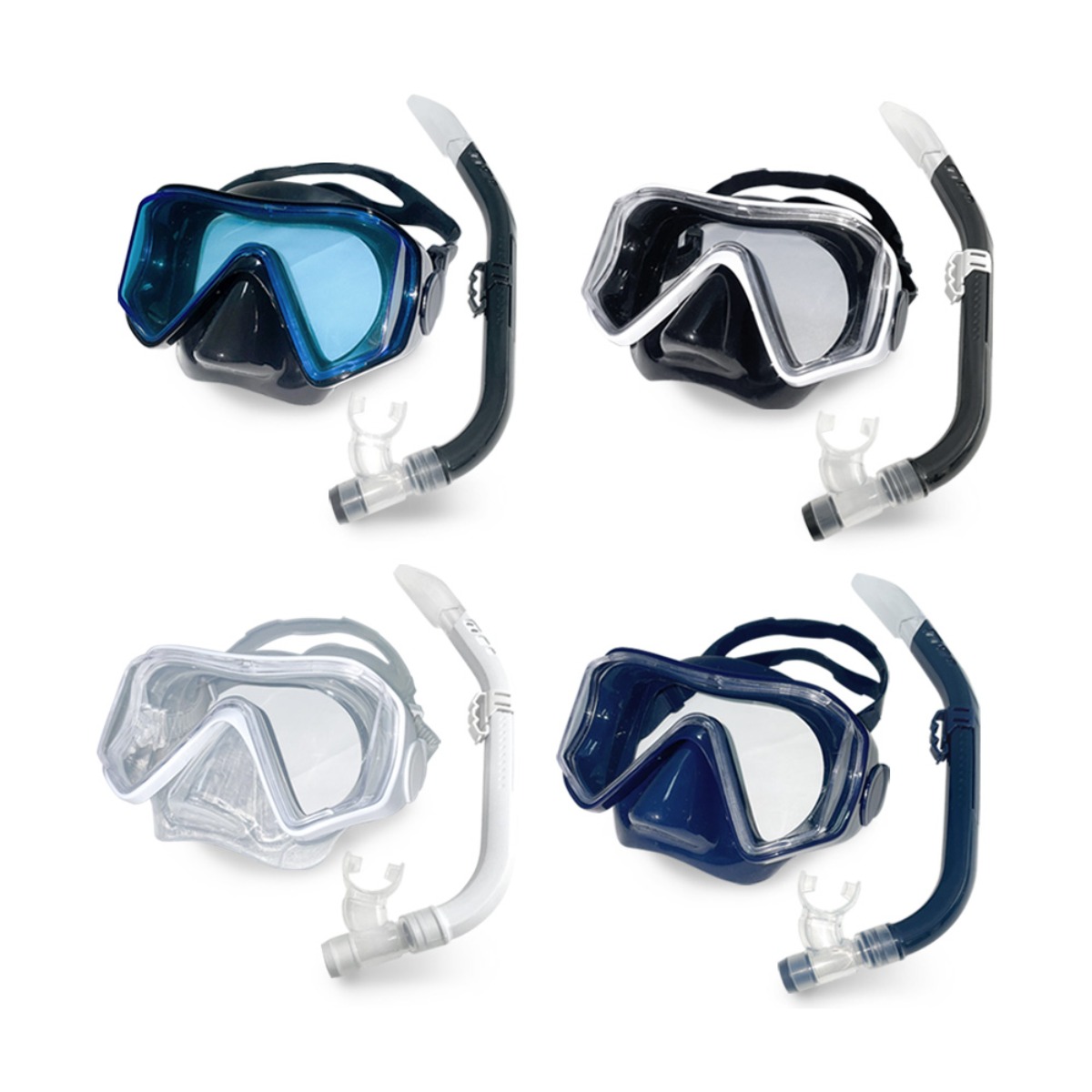 슈나이더 성인용 프리미엄 3안식 실리콘 와이드마스크 스노클세트 SN1-WC02, 화이트투명, 현재가 24,900원