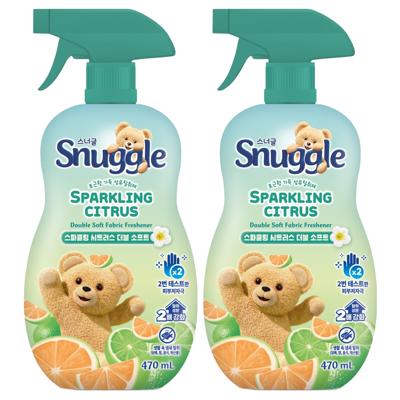 스너글 스파클링 시트러스 더블 소프트 섬유탈취제 본품, 470ml, 2개 10,900원
