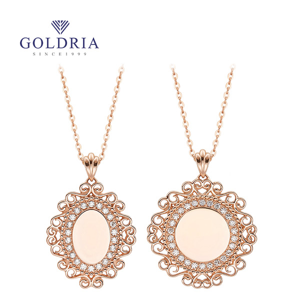 골드리아 14k 18k 미러레이스 오벌/써클 일체형목걸이 [2종 택1] 1,009,000원