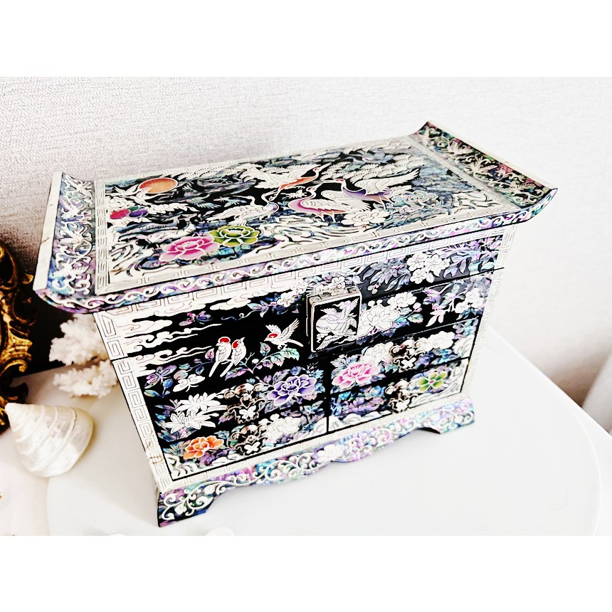 황실 자수 5단 서랍 자개함 카렌홈데코 자개 보석함 나전칠기 외국인선물 칠순 환갑 310,000원