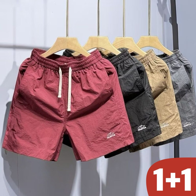 (대박난) 100kg까지 빅사이즈 1+1 여성 남녀공용 빈티지 퀵드라이 운동 팬츠 자수 반바지 여름 편한 심플 캐쥬얼 쿨링 슬렉스 허리 밴딩 포켓 커플 5부 비치 4xl 숏팬츠 20,900원