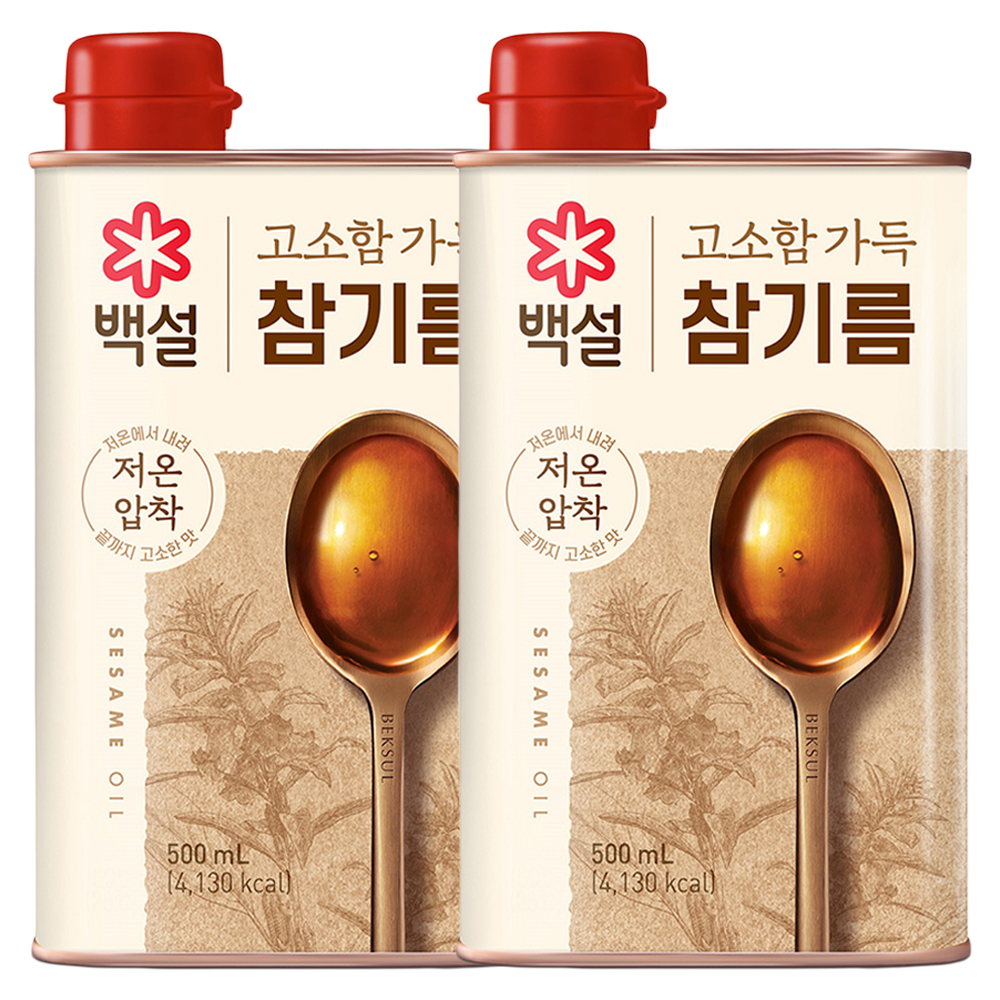 백설 고소함가득 참기름, 500ml, 2개 12,310원