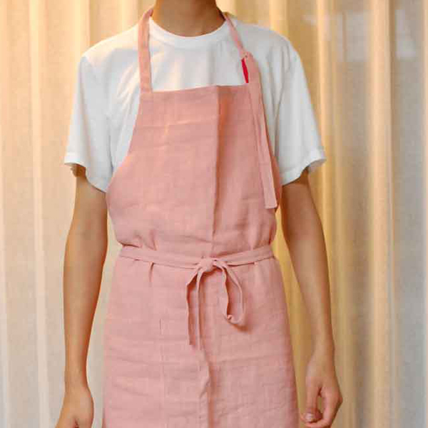 누심비 심플 스타일 린넨 긴앞치마 공방 카페 바리스타 13,900원