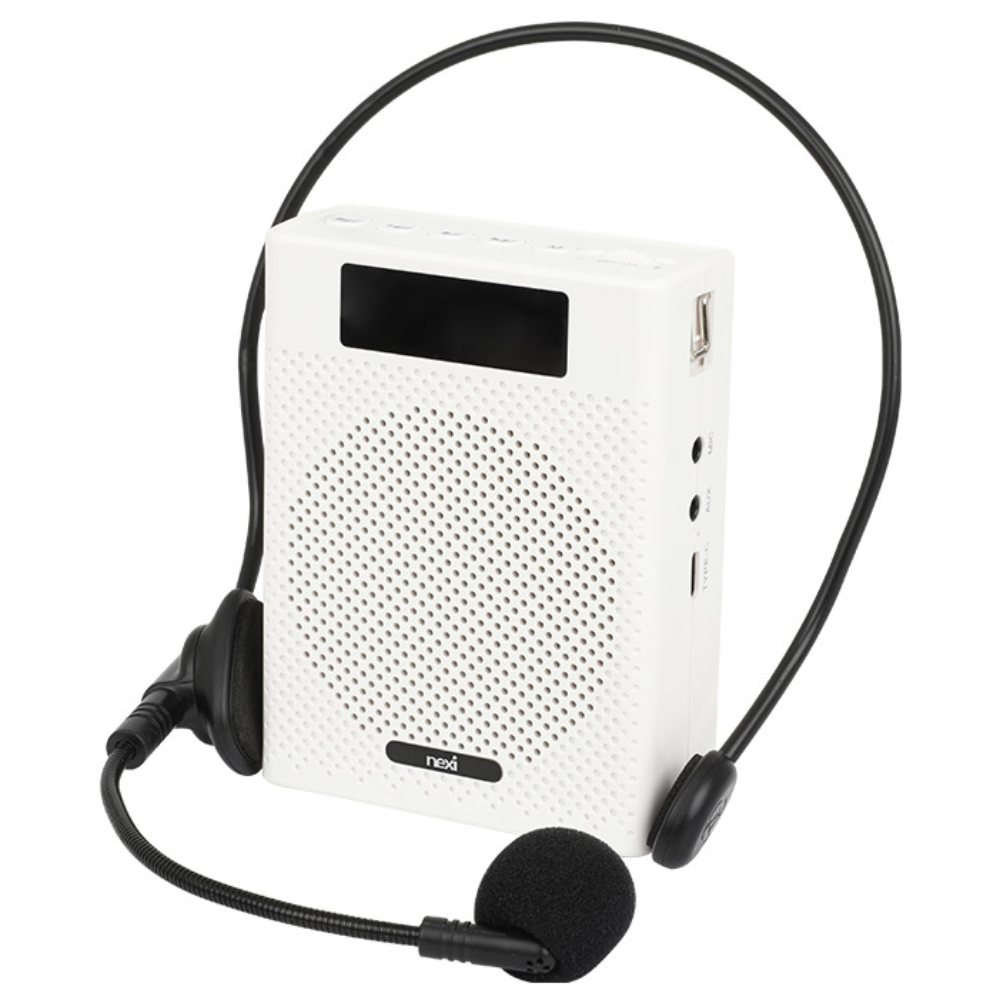 고출력 블루투스 앰프 스피커 유선 헤드셋 핀마이크 무선 확성기 수업용 강사 FM라디오 AUX 행사 가이드용 32,000원