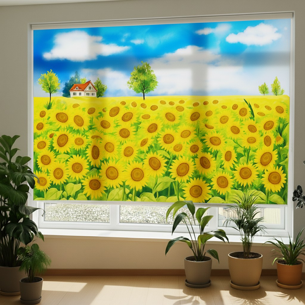 롤스크린 블라인드 창문 거실 베란다 그림 실사 블루밍 100종 30,000원