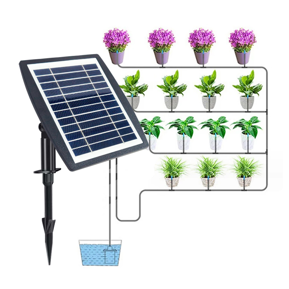 HK.sell 카니 태양열 화분 물주기 자동 급수기, 블랙, 1개 34,500원