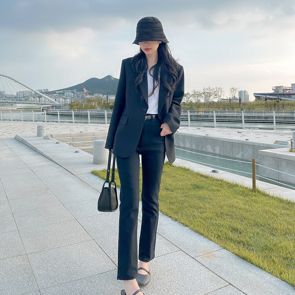 (초특가 고퀄리티)(국내 자체 제작)(당일 발송) 카렌 싱글 원버튼 자켓 39,800원