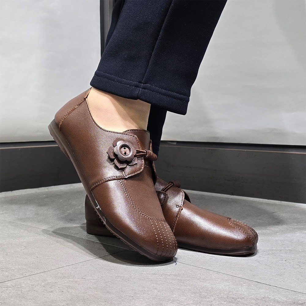 여성 단화 가죽 로퍼 플랫슈즈 슬립온 캐주얼화 구두 발편한 쿠션 신발 마루 36,800원