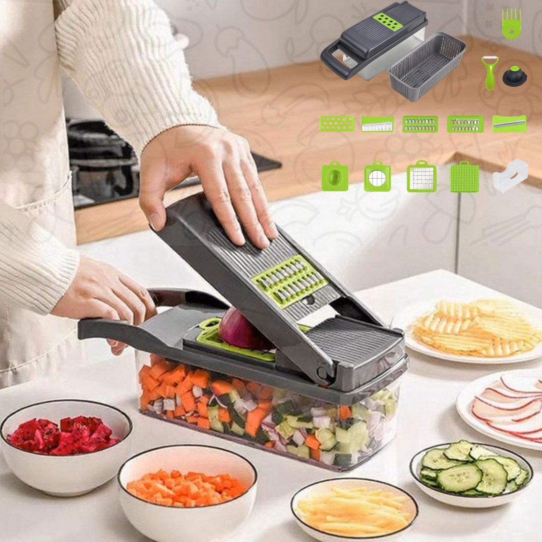 진볼리 16종 다기능 채칼세트 감자 깍둑썰기 당근 양파 양배추 채썰기 주방 필수템, 1세트, 토트 그레이 그린 390,000원