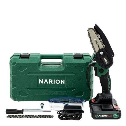 나리온 미니 무선 소형 전기 체인톱 충전식 21V 풀세트 10cm AE004 77,000원