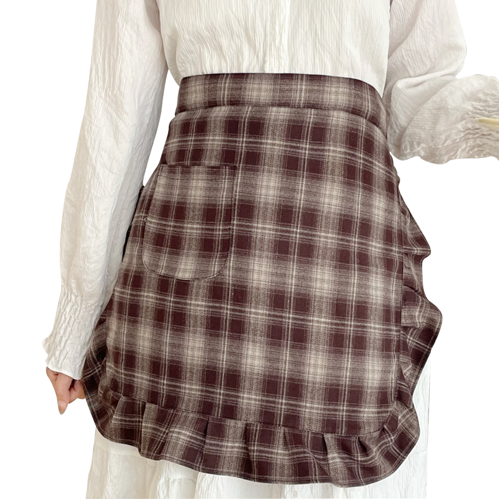 바른리빙 소피아 허리 앞치마 에이프런, 브라운체크, 1개 8,270원