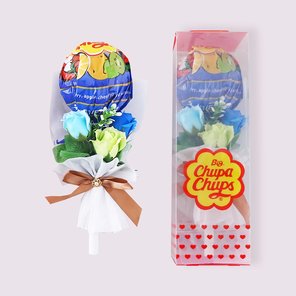 화이트데이 츄파춥스 막대사탕 왕츄파춥스 사탕 졸업식 재롱잔치 학예회 발표회 비누꽃 꽃다발 선물 19,000원
