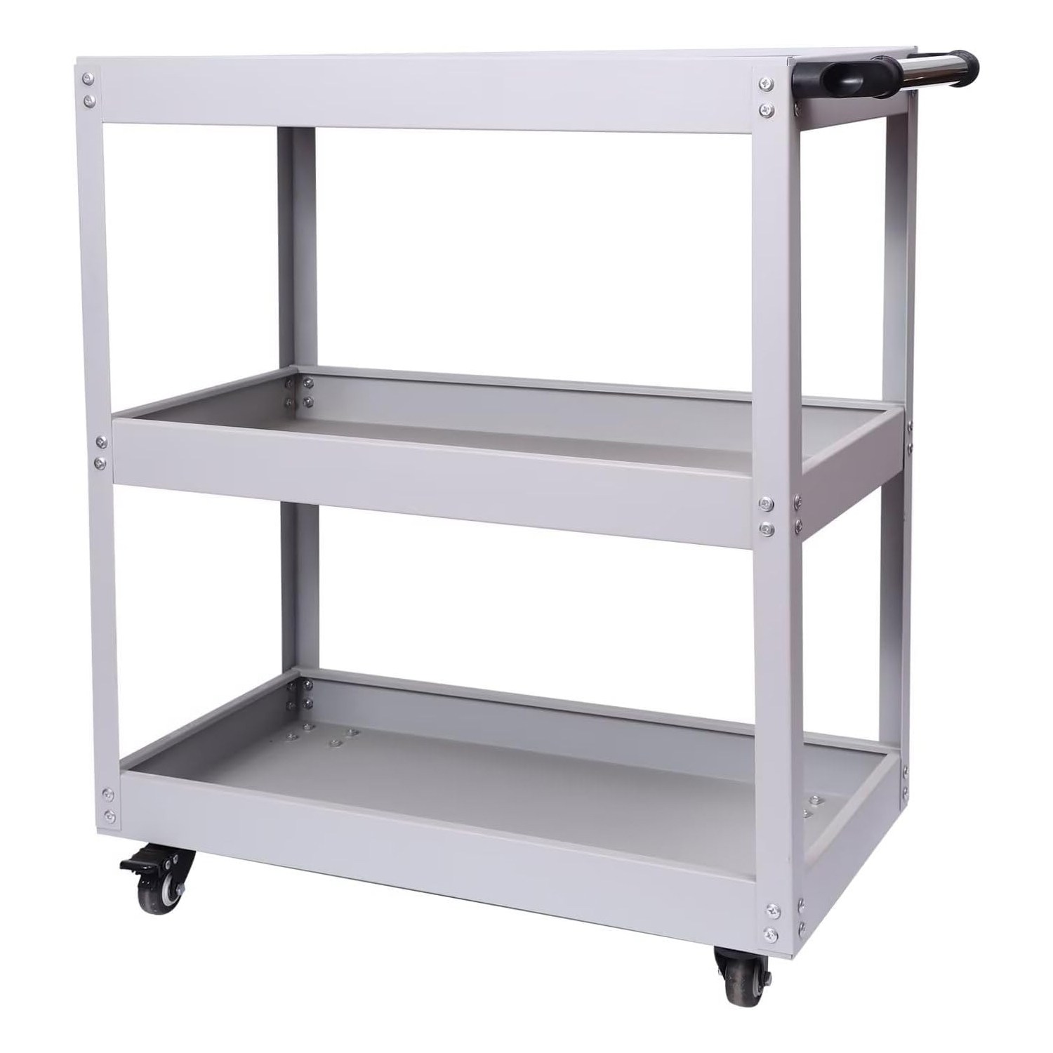 3단 이동식 공구함 철재 툴픽업 공구통 이동식 공구다이 공구대 툴카트 공구카트 선반 운반, 차고, 창고, 수리 공장용 주방, 호텔, 창고용 실내 및 실외 사용, 1개 90,000원