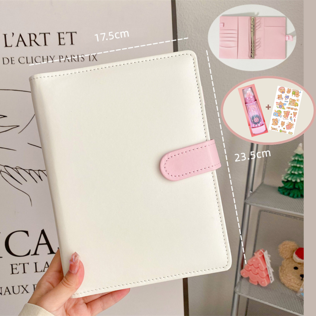 펜시 마카롱 포카바인더 6공 A5 양면속지 포함, 1개, 핑크 18,700원