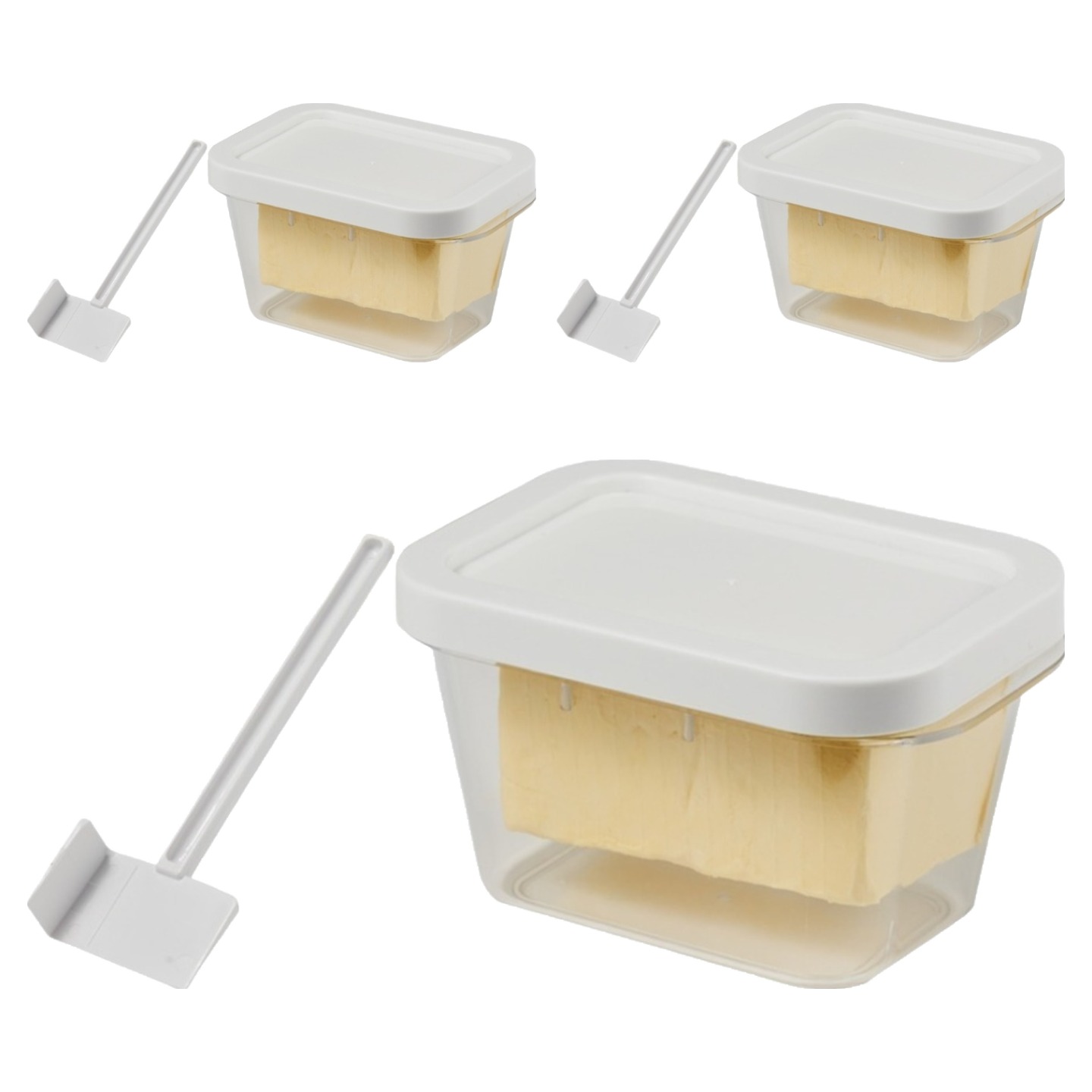 아케이바이 커팅 고급형 버터 소분 보관함 세트, 3세트, 버터 보관함 3p + 주걱 3p 18,980원