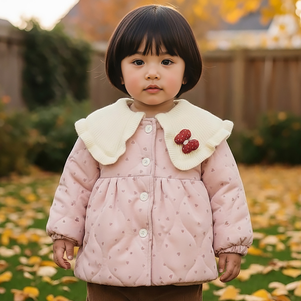 몽실이 니트카라 하트 여아 패딩코트 아동 어린이 겨울 아우터 누빔 신상 외출복 36,900원