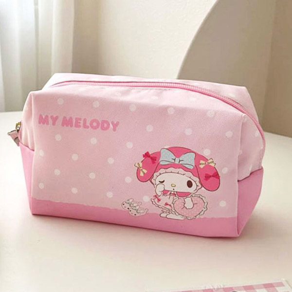 산리오 다용도 파우치 마이멜로디 땡땡이 필통 화장품 악세사리 소지품 9,500원