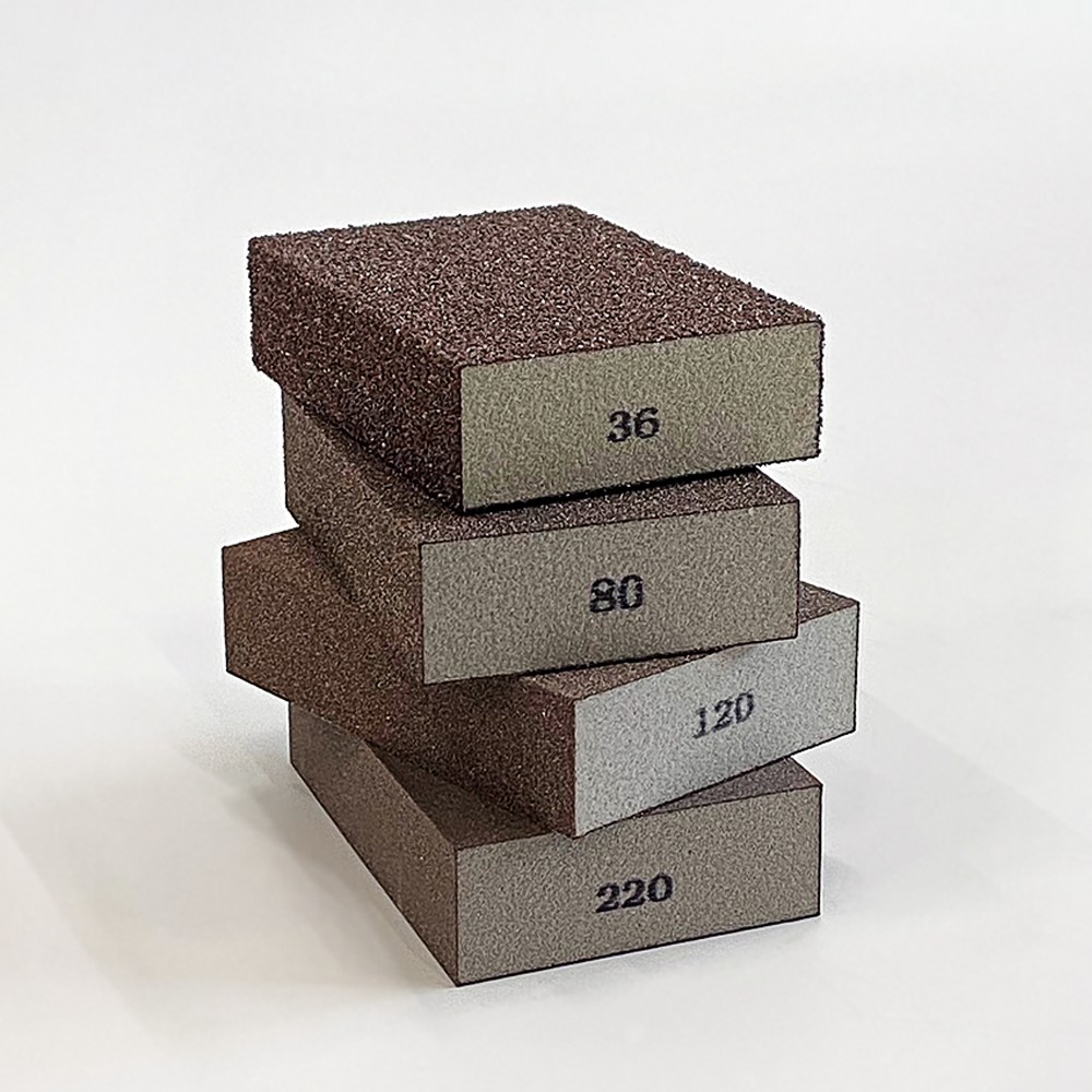 샌딩스펀지 페파 스펀지사포 샌딩블록 연마 녹제거 목공 DIY 36방 80방 120방 220방, 1개 800원