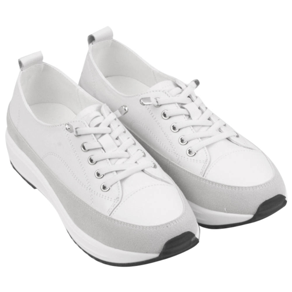 슈리오 여성 소가죽 토캡 컴포트 통굽 스니커즈 5cm 49,000원