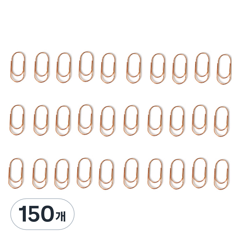 문구담 세련된 컬러 뚱클립 노멀 로즈골드, 150개, 1개입 44,500원