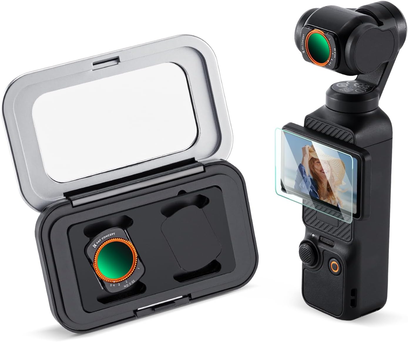 DJI 오스모 포켓 3 K-시리즈 1-5 제한 스톱 조절 가능 ND 필터 액션 카메라 액세서리 멀티 코팅 HD 광학 유리와 호환되는 K&F 컨셉 마그네틱 가변 ND2-32 27,090원