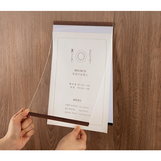 아크릴프레임 A4 (자석/우드) 알림판 광고판 인쇄물꽂이 7815, 1개 9,760원