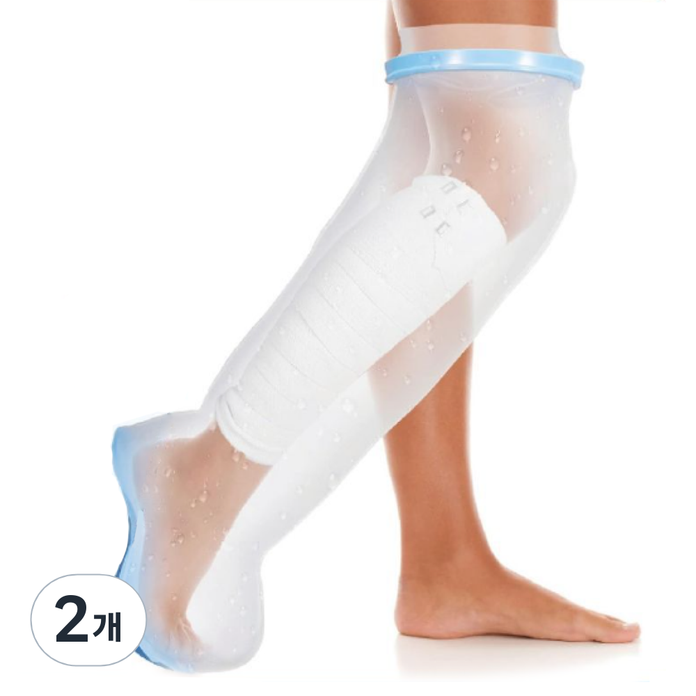 플렉스라인 미끄럼 방지패드가 달린 깁스 방수커버 다리 M, 블루, 2개 33,220원