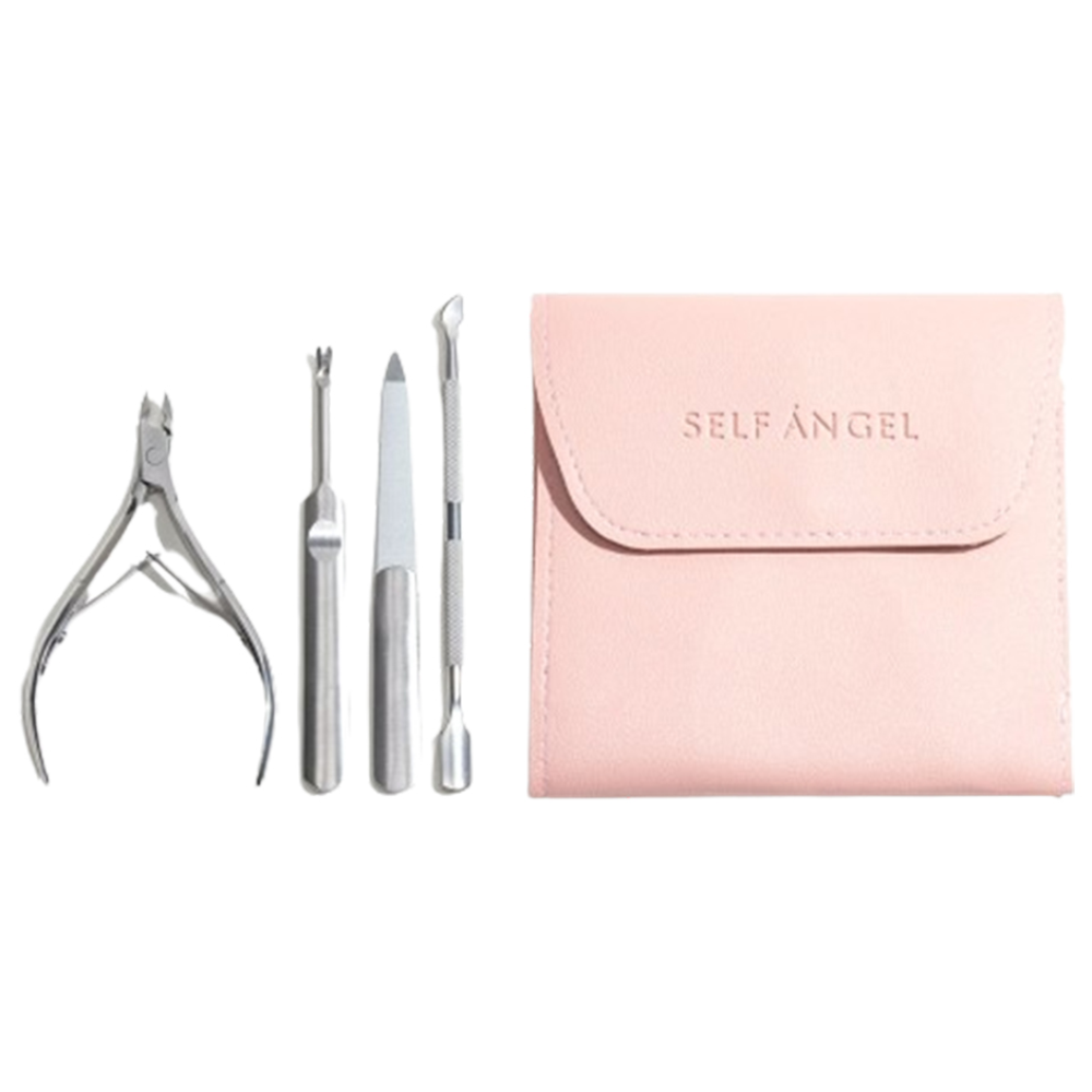 셀프천사 손톱정리 니퍼 + 양면푸셔 + 트리머 + 파일 + 파우치 세트, 1세트, 혼합색상 15,400원